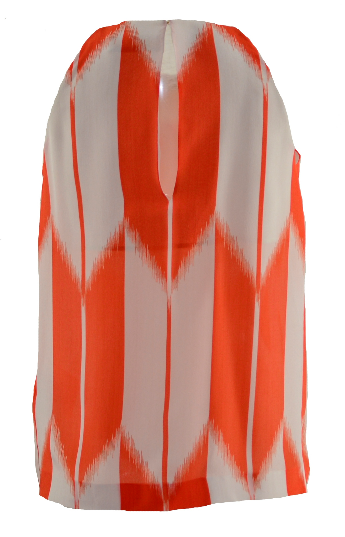 Orange and cream silk top