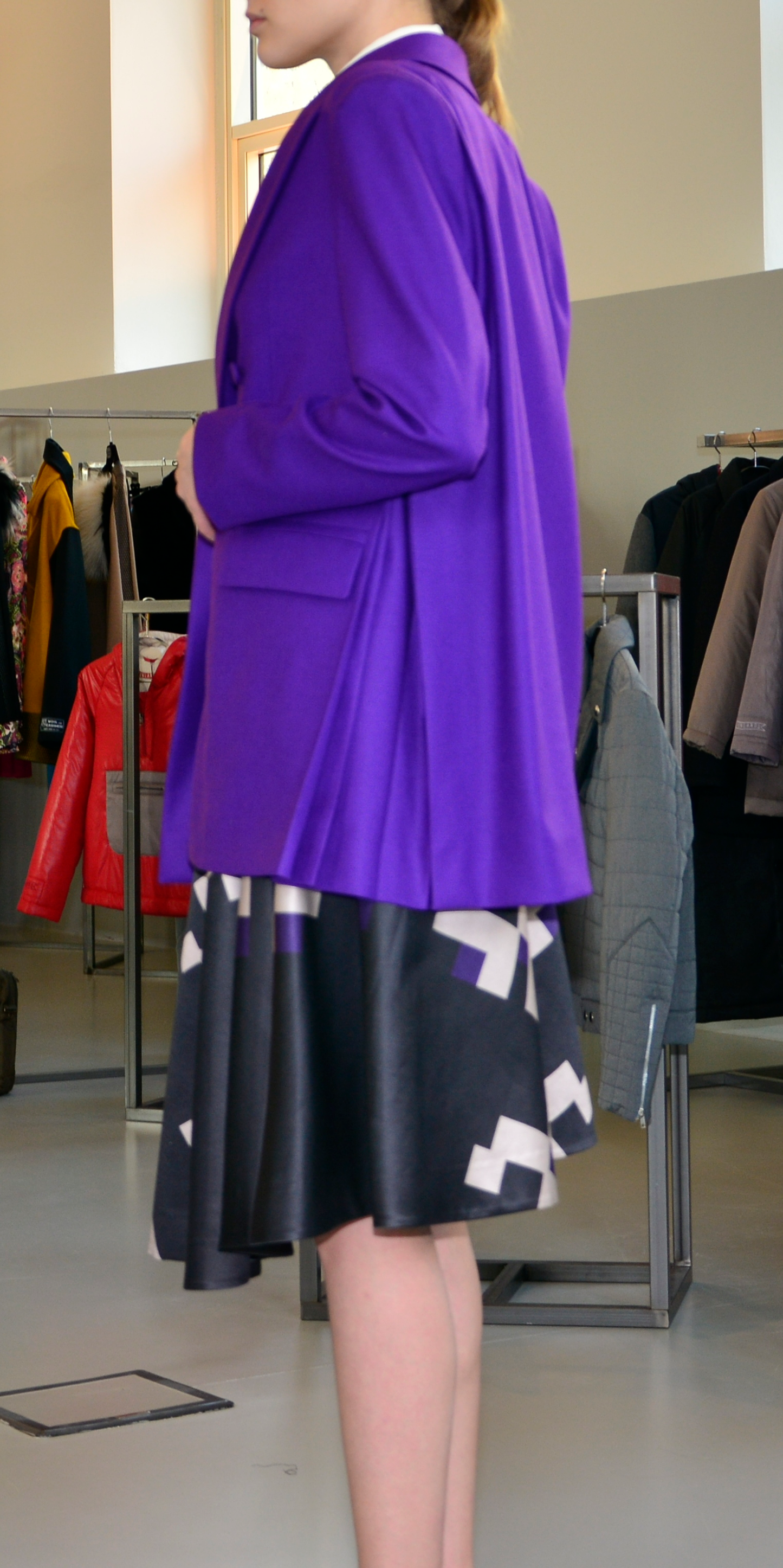 Oversized blazer in purple