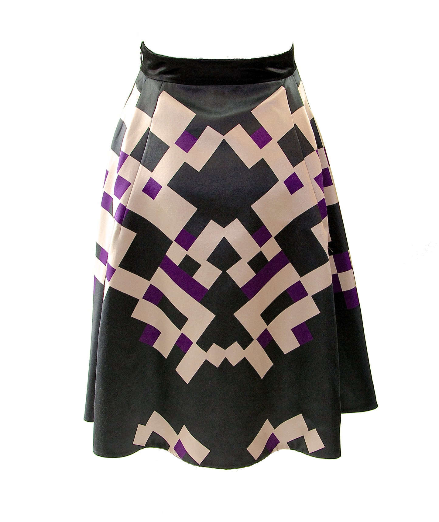 Midi skirt with a pattern