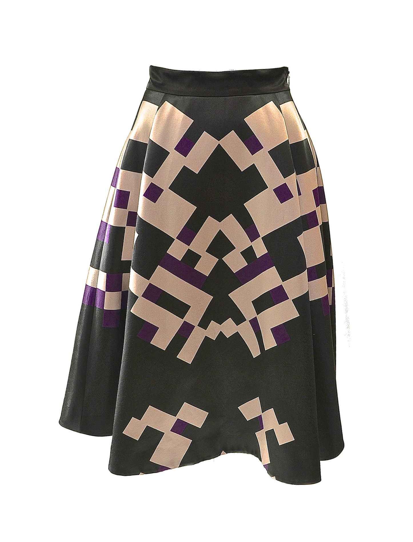 Midi skirt with a pattern