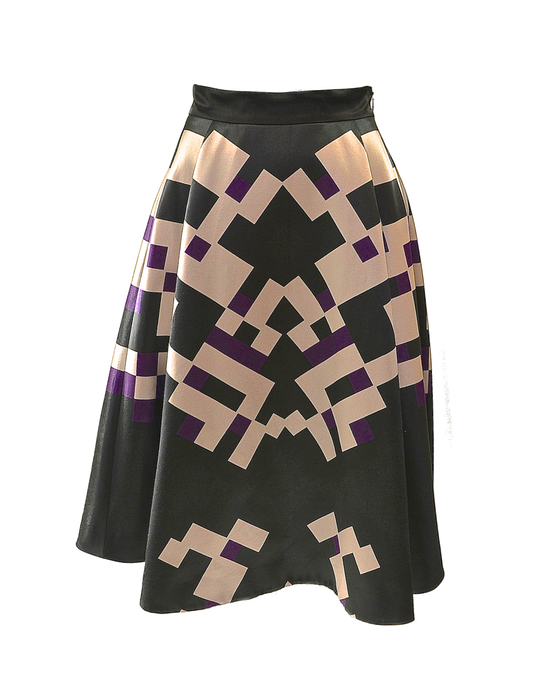 Midi skirt with a pattern