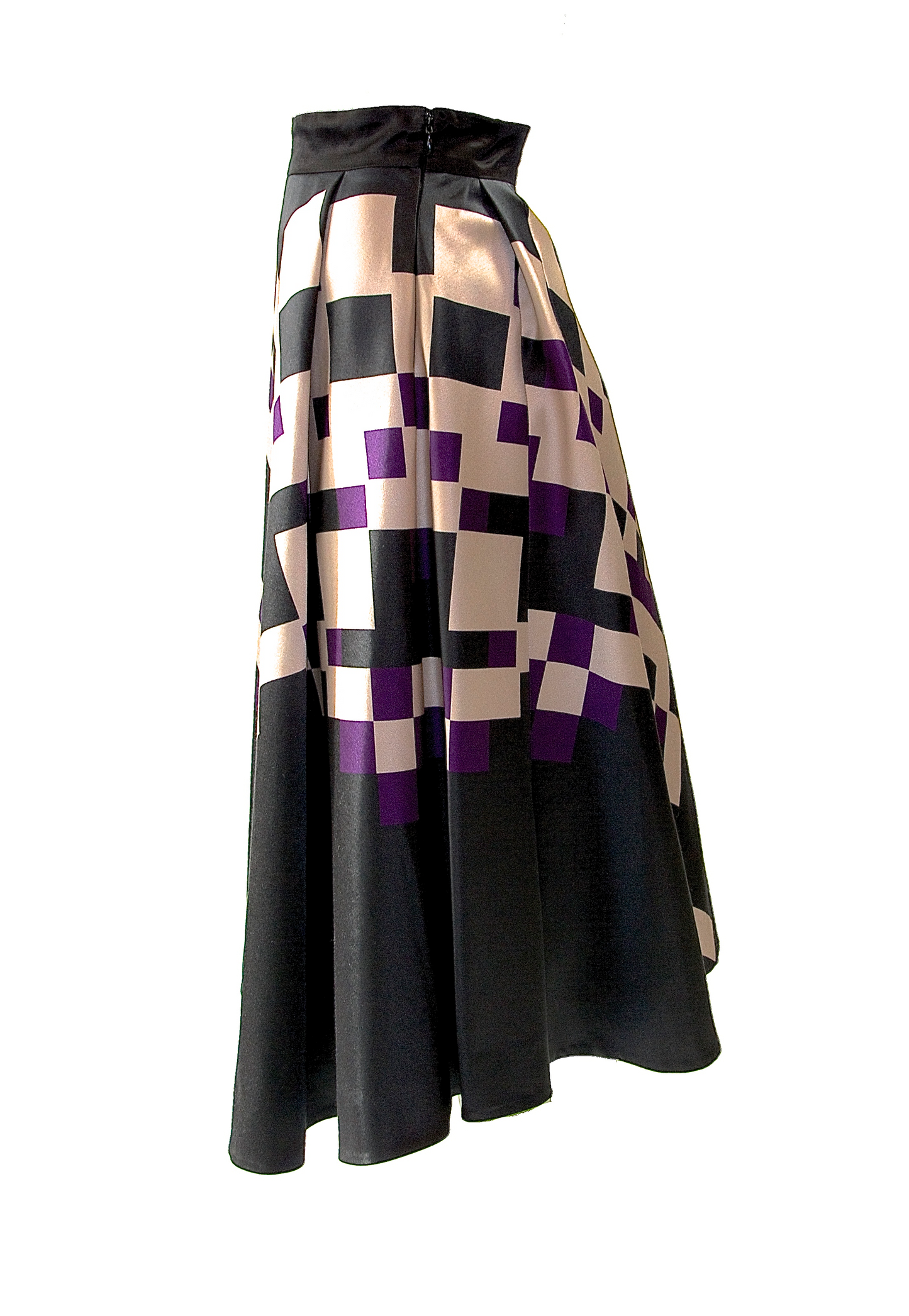 Midi skirt with a pattern