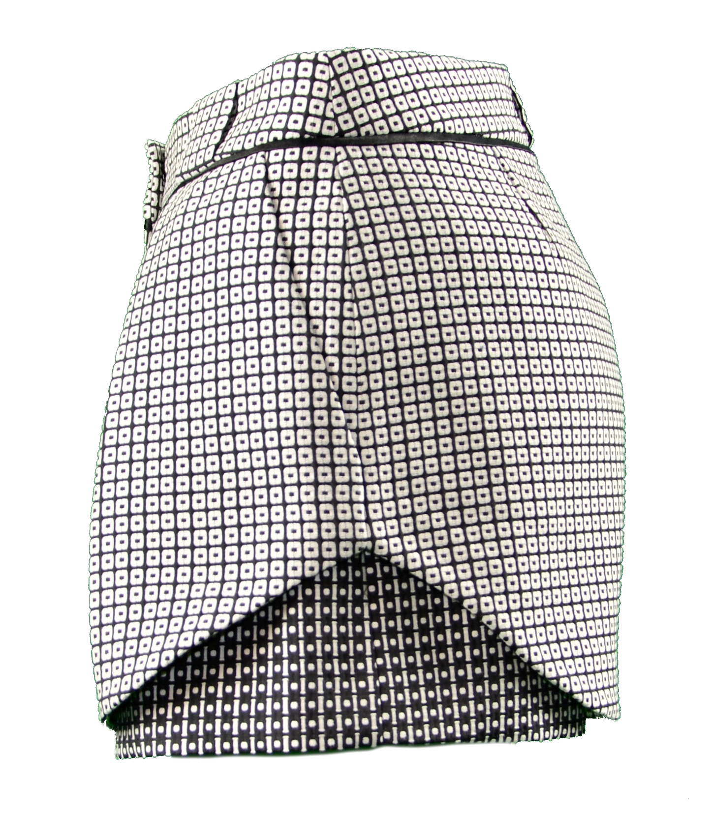 Checkered wool shorts