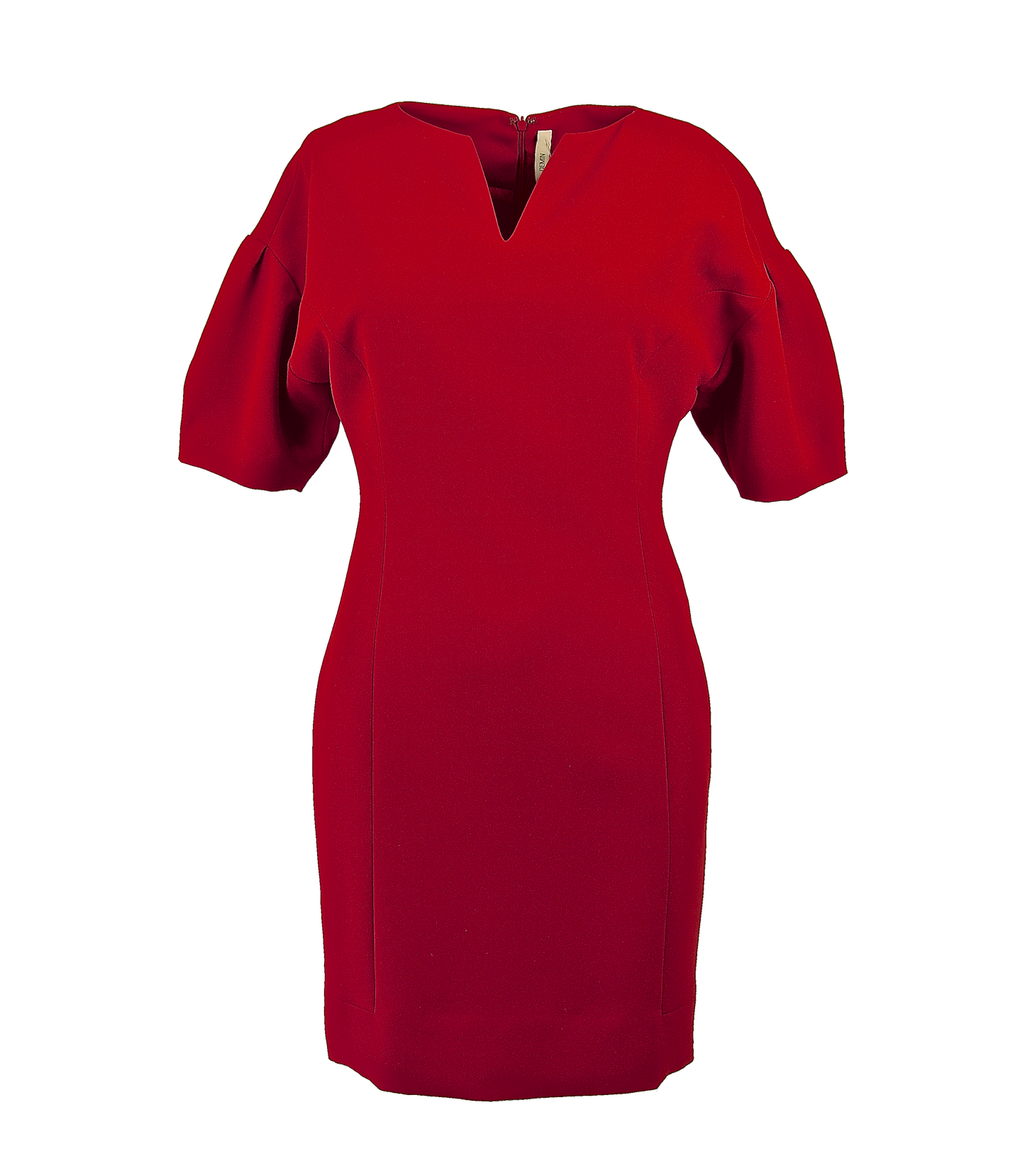 Sheath dress knee length in red