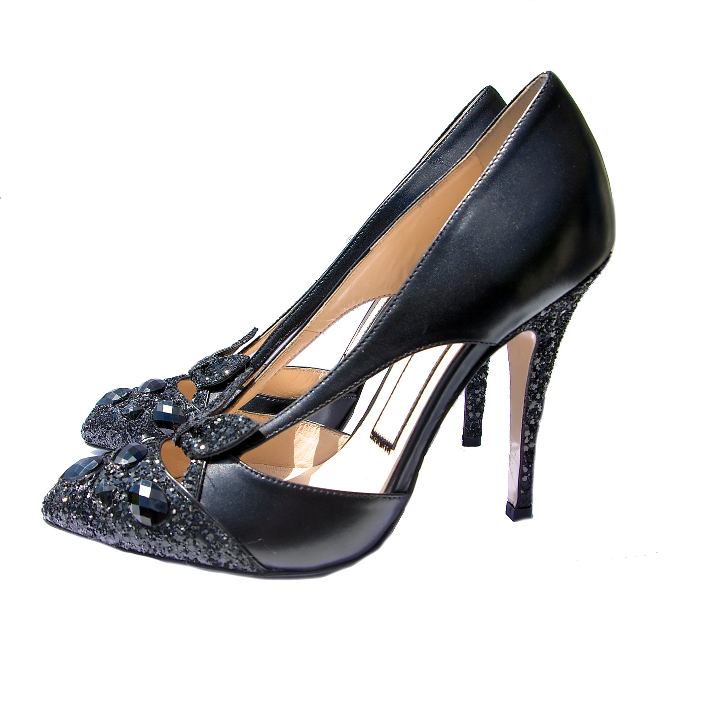 Numeroventuno pumps in black with glitter stones