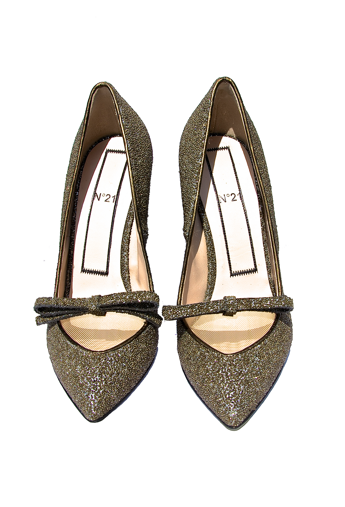 Numeroventuno high heels with rhinestones and block heels
