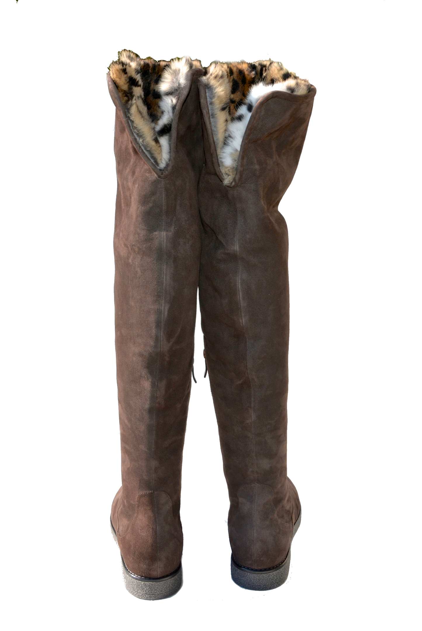 Leder Overknee Stiefel Spitz Flach Boots Stiefel Schaft Overknee