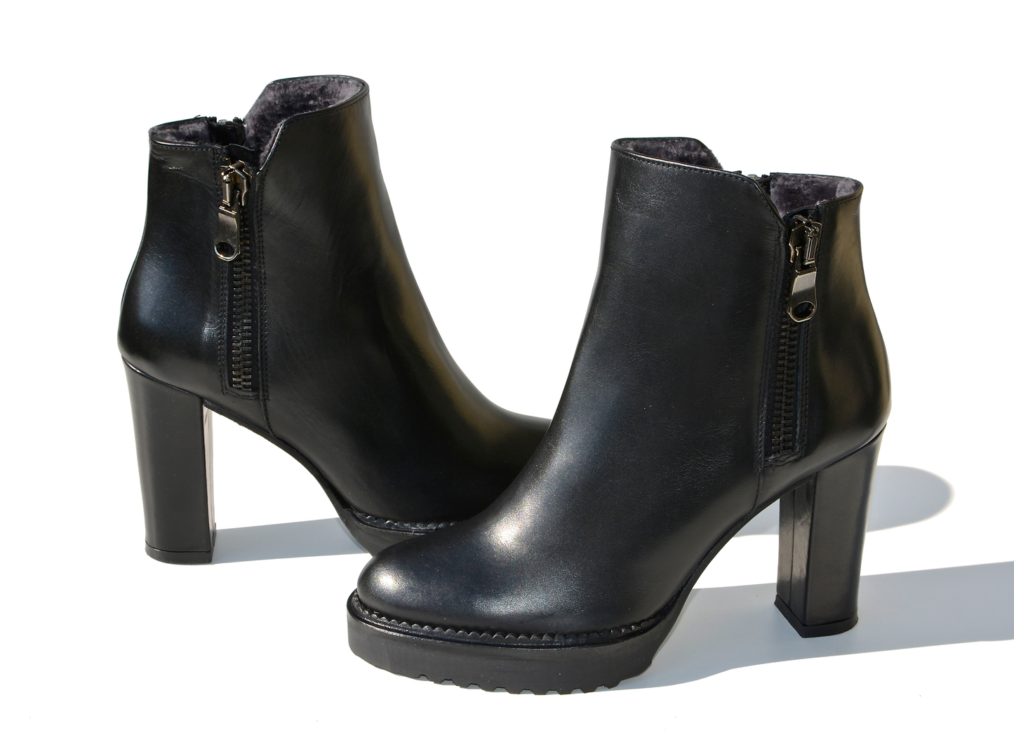 Baldan ankle boots black with inner lining
