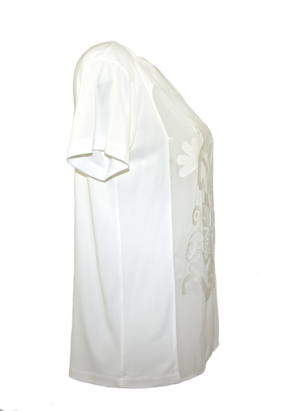Short-sleeved top in white