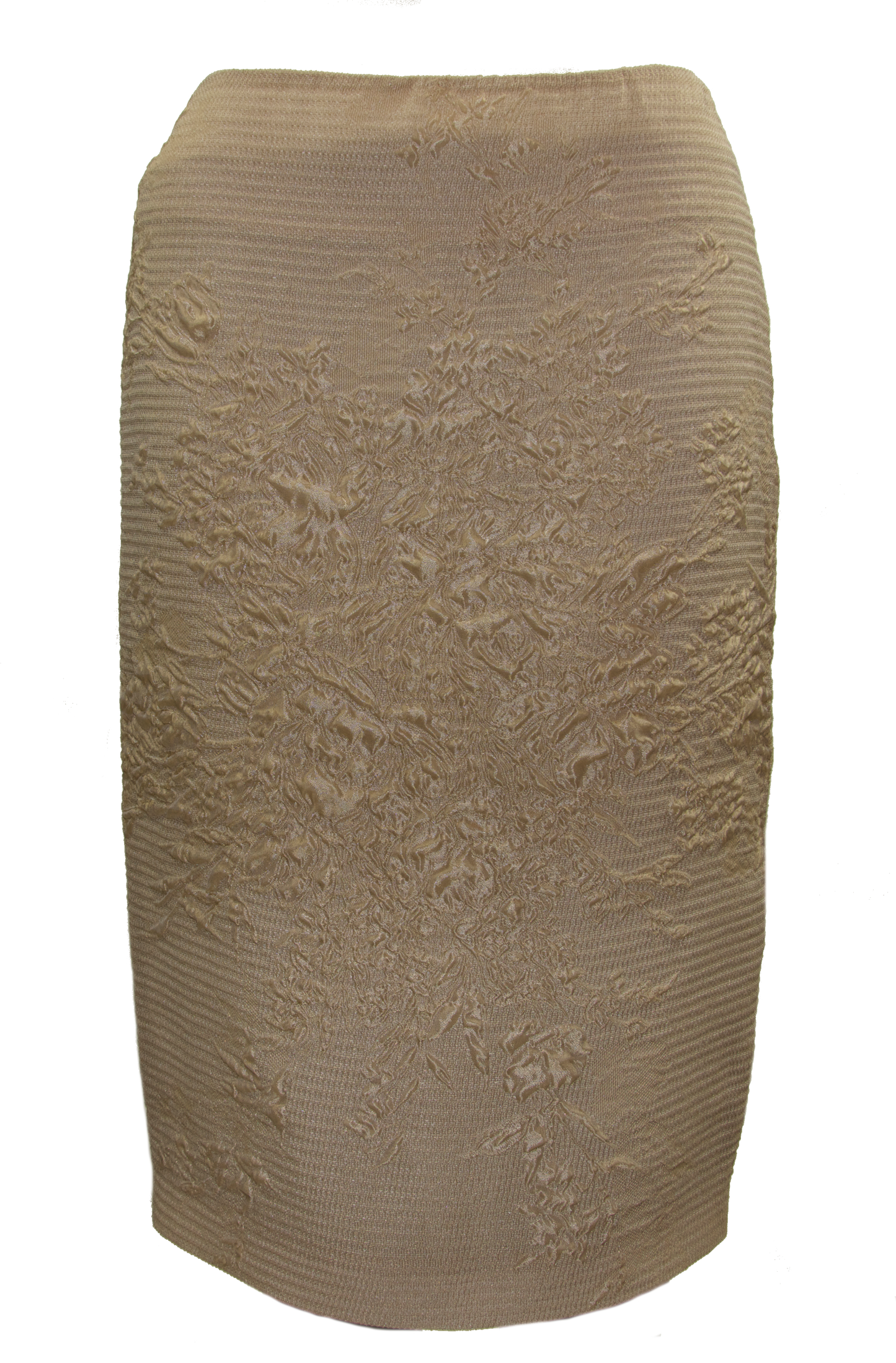 Knee-length cocktail skirt made of cloque