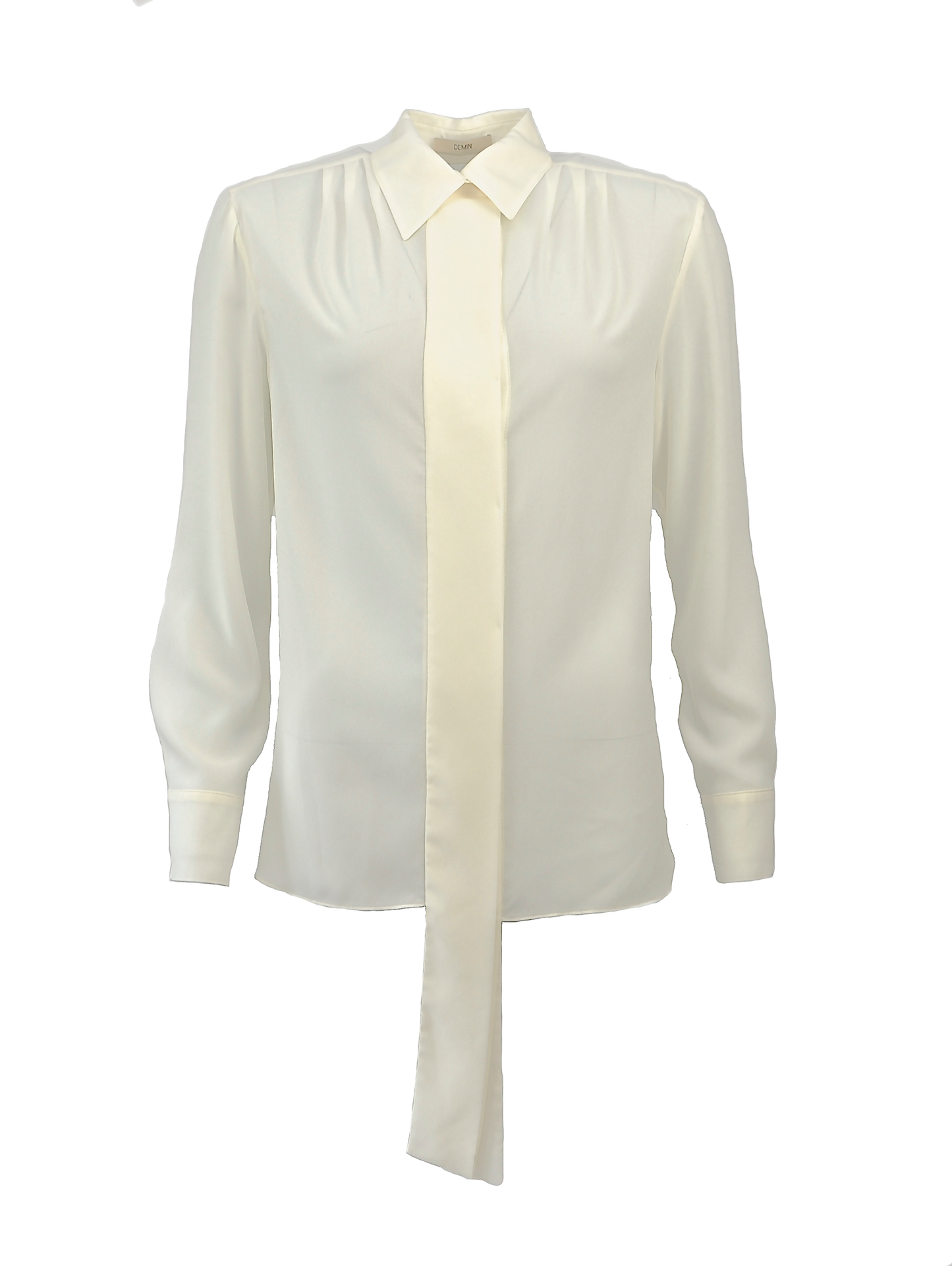 Blouse in cream white long sleeves