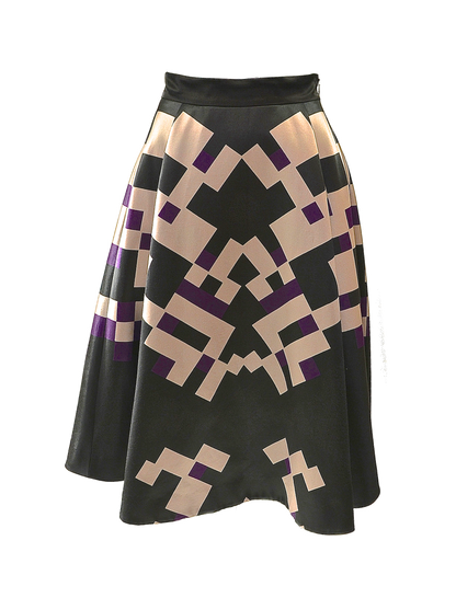 Midi skirt with a pattern