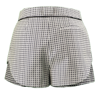 Checkered wool shorts
